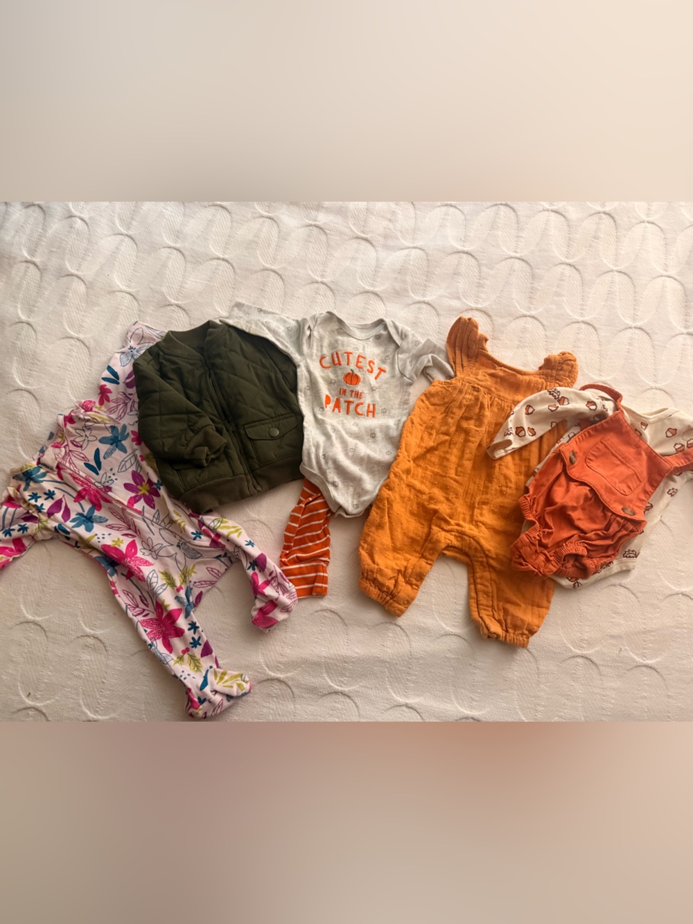 Kids Multi-Pack Orange & Pink Floral Clothing Set